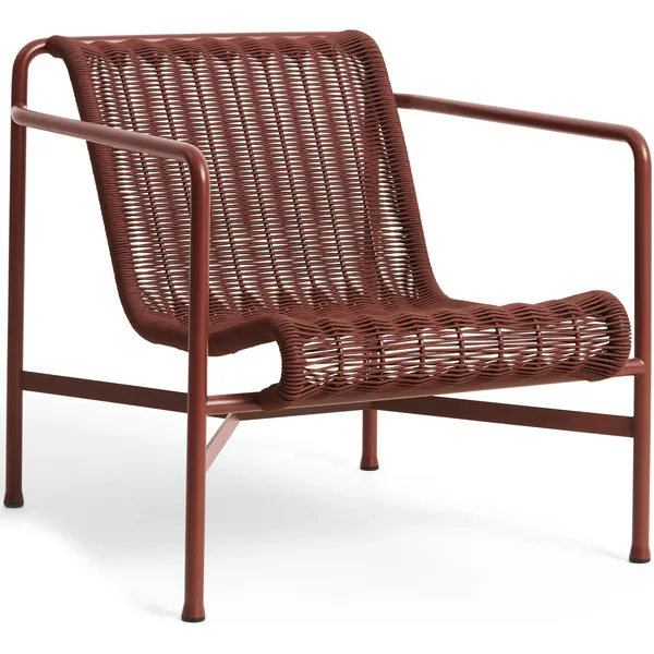 Palissade Cord Loungefåtölj Låg Iron Red