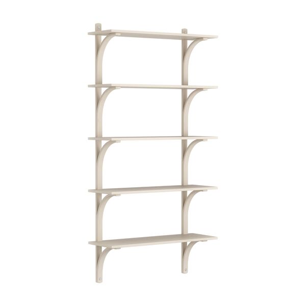 Levi Wall Shelf 90 cm Aluminium / White Pigmented Ash