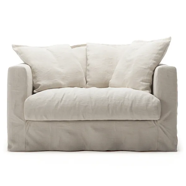 Stopning Til Le Grand Air Love Seat Lin Creamy White