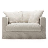 Stopning Til Le Grand Air Love Seat Lin Creamy White