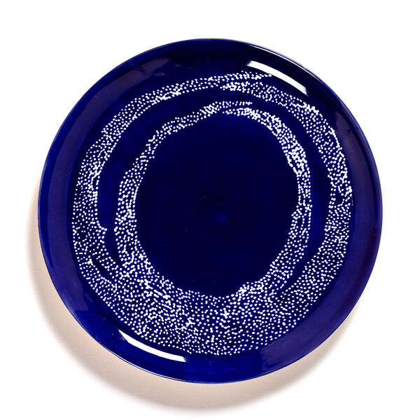 Feast Plate 265 cm Dark Blue / White Dotted