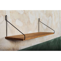 Single Hylle 20x60 cm Sort / Eik