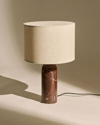 Gravity Table Lamp Small Maroon / Canvas