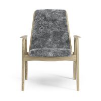 Laminett Lenestol Saueskinn Lakkert Eik / Scandinavian Grey