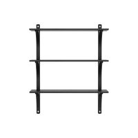 Levi Vägghylla 90 cm Medium Aluminium / Svartbetsad Ask