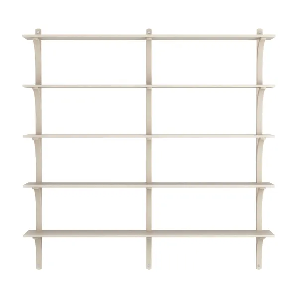 Levi Wall Shelf 180 cm Big Aluminium / White Pigmented Ash