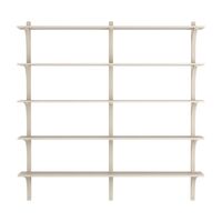 Levi Wall Shelf 180 cm Big Aluminium / White Pigmented Ash