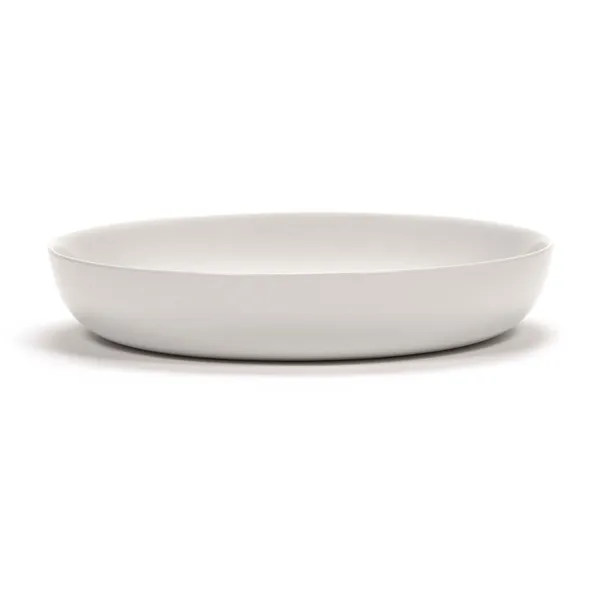 Feast Deep Plate 22 cm White / Red Striped