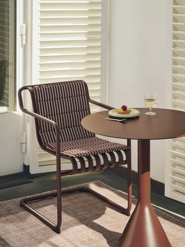 Terrazza Folding Seat Cushion 82x40 cm Terracotta bold stripe