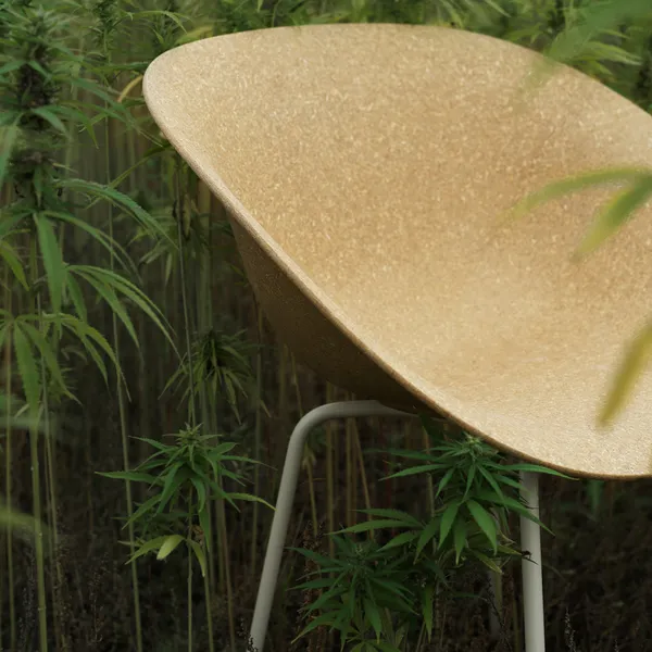 Mat Armstol Hemp / Cremefarvet
