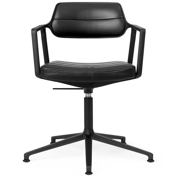 453+ Työtuoli Musta Alumiini / Black Leather