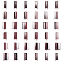 Store Skåp 50x150 cm Bordeaux