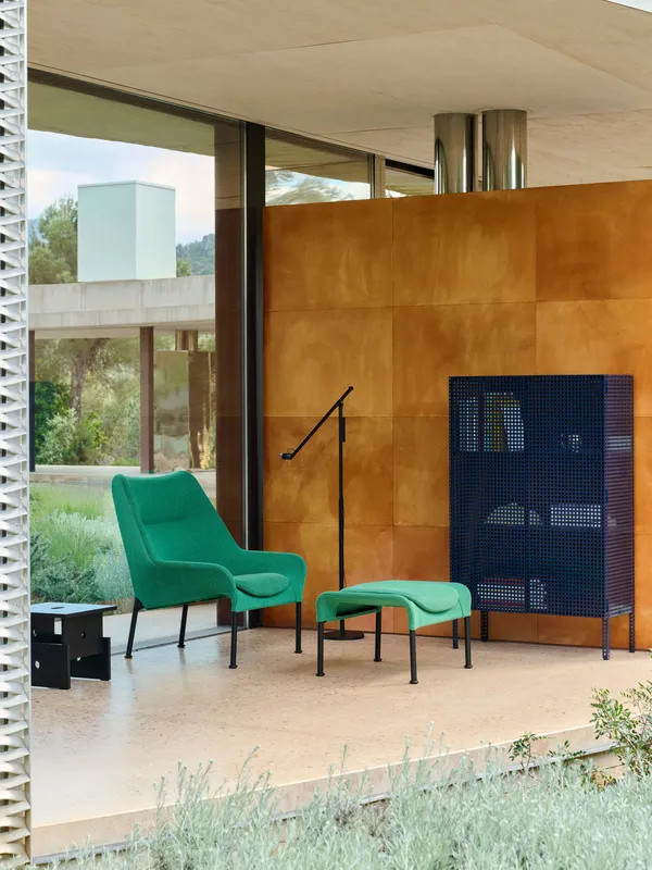 Perforated Skåp Stor Steel Blue