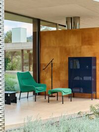Perforated Skåp Stor Steel Blue