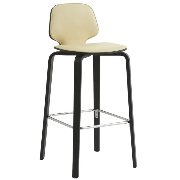 My Chair Barstol 75 cm Cremefarvet / Sort Ask