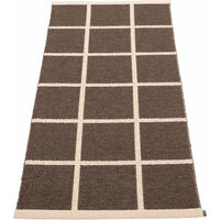 Criss Plastikmåtte Dark Brown / Cream 70x225 cm