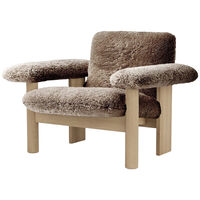 Brasilia Lenestol Lav Rygg Eik / Sheepskin Sahara