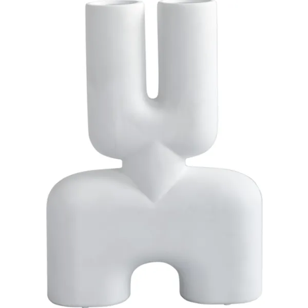 Cobra Dobbelt Dekorativ Vase 47 cm Bone White