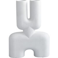 Cobra Dobbelt Dekorativ Vase 47 cm Bone White