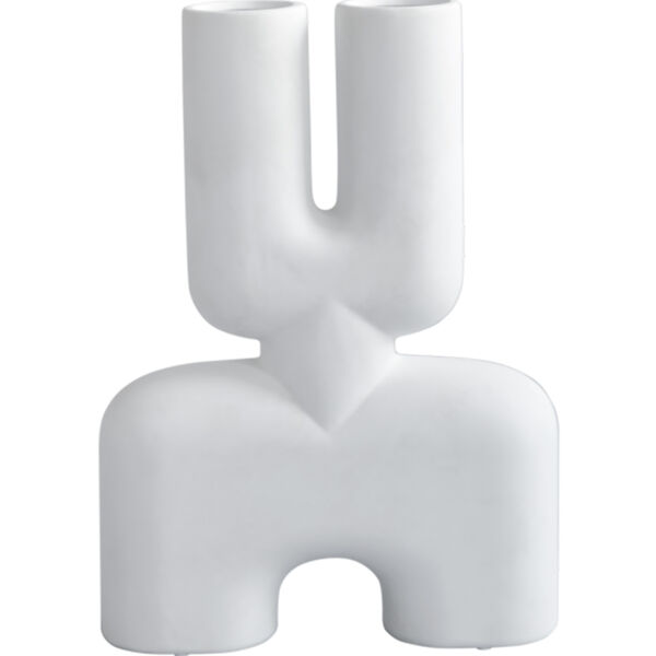 Cobra Dobbelt Dekorativ Vase 47 cm Bone White