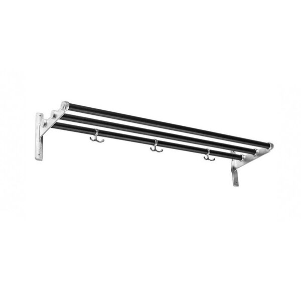 Nostalgi Hat Rack/Shoe Rack Aluminium Fittings Hattehylde Fremstillet af træ Fremstillet af genanvendt aluminium Sort Aluminium