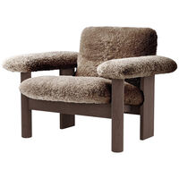 Brasilia Lenestol Lav Rygg Mørkbeiset Eik / Sheepskin Sahara