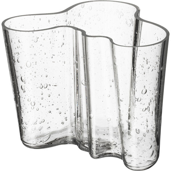 Aalto vase 120mm bubble glass clear