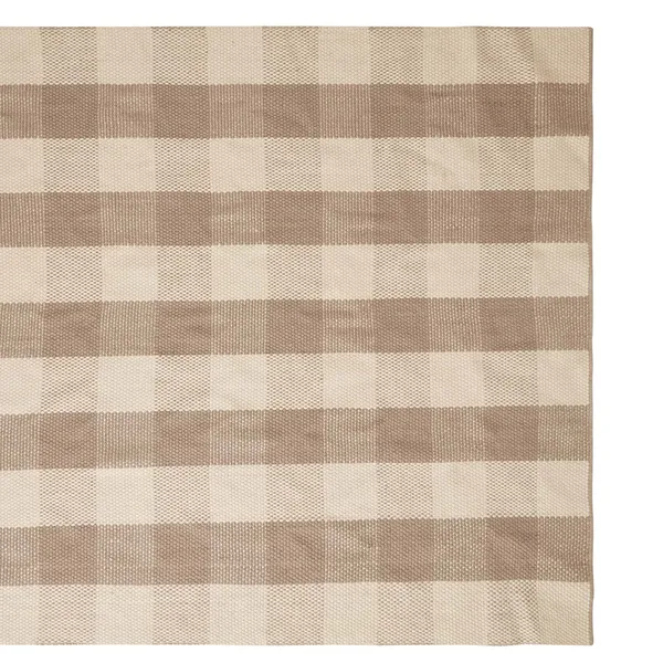 Checked Jute Matta 80x220 cm Beige/Natur