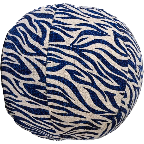 Anima Kudde Rund Zebra Blå