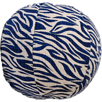 Anima Kudde Rund Zebra Blå