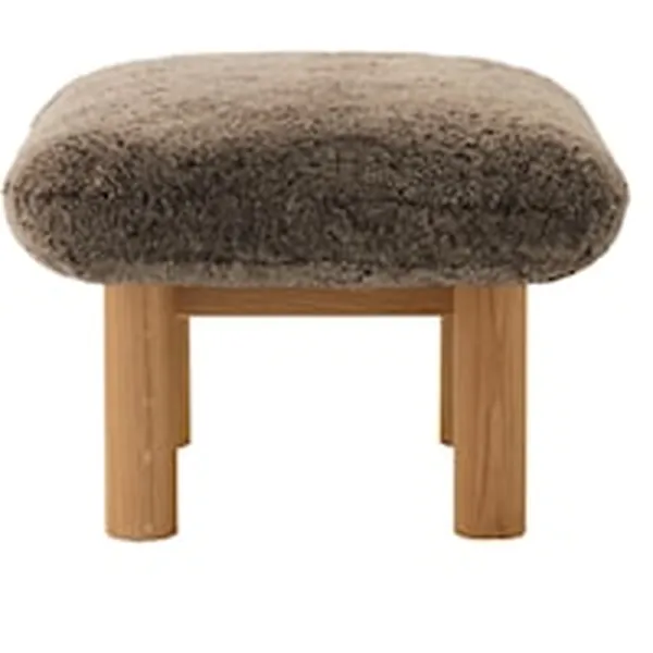 Brasilia Fåtölj Med Ottoman Naturlig Ek Sheepskin Root
