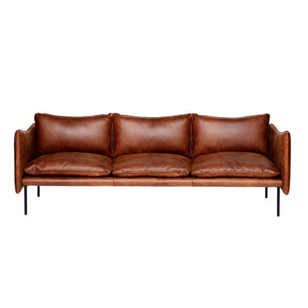 Tiki Sofa 3-Pers Sorte Ben / Læder Vintage Rangers