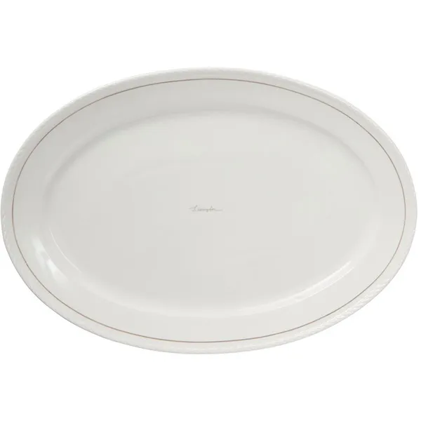 Lexington Porcelain Serveringsfat Oval Hvit / Beige