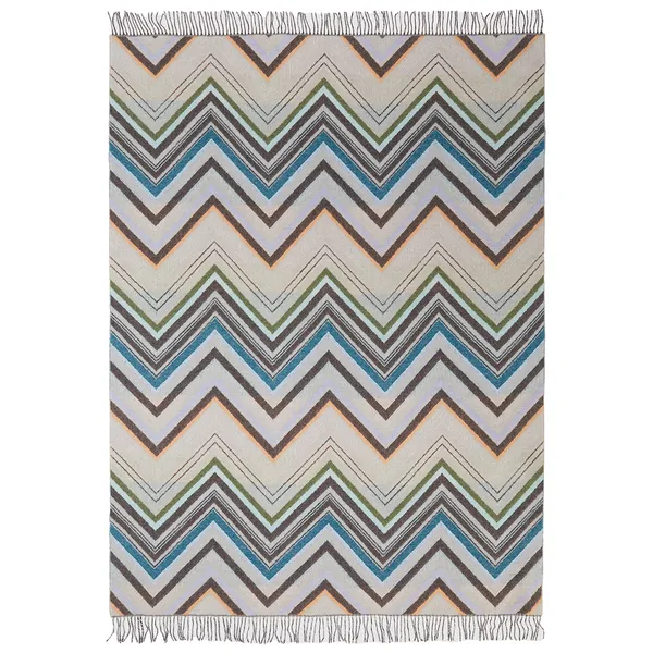 Chevron Pläd 130x190 cm Brun