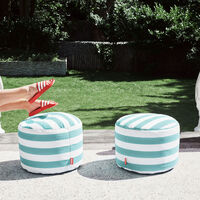 Point Outdoor Sittpuff Ø50 cm Stripe Azure