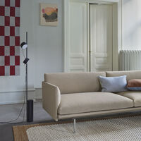 Outline Sofa 3-seters Ecriture 240 / Polert Aluminium