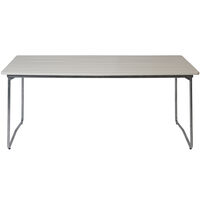 B31 Bord 92x170 cm Vitlackad Ek / Varmförzinkat Stål