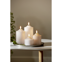 Flamme LED Bloklys Hvidt 95 cm