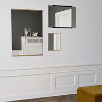 Rektangulär Väggspegel Ek 50x70 cm