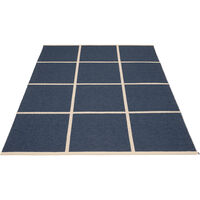 Criss Plastikmåtte Dark Blue / Cream 180x260 cm