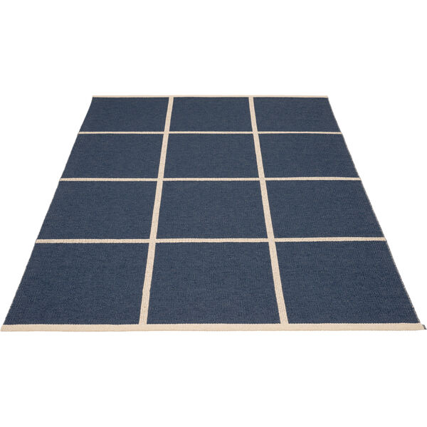 Criss Plastmatte Dark Blue / Cream 180x260 cm