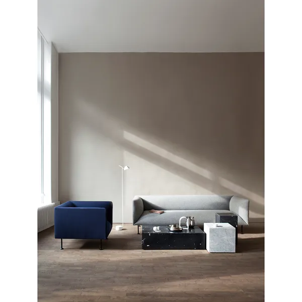 Plinth Cubic Sidobord 40x40 cm Carrara Marmor