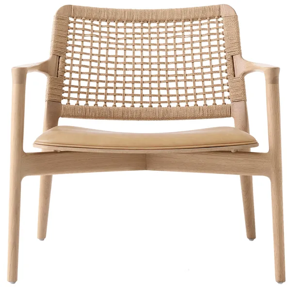 Cabin Loungefåtölj Ljus Ek / Sand Läder