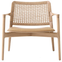 Cabin Loungefåtölj Ljus Ek / Sand Läder