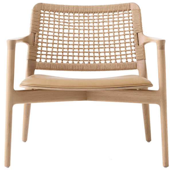 Cabin Loungefåtölj Ljus Ek / Sand Läder