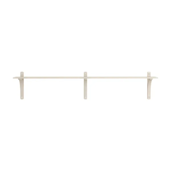 Levi Wall Shelf 180 cm Small Aluminium / White Pigmented Ash