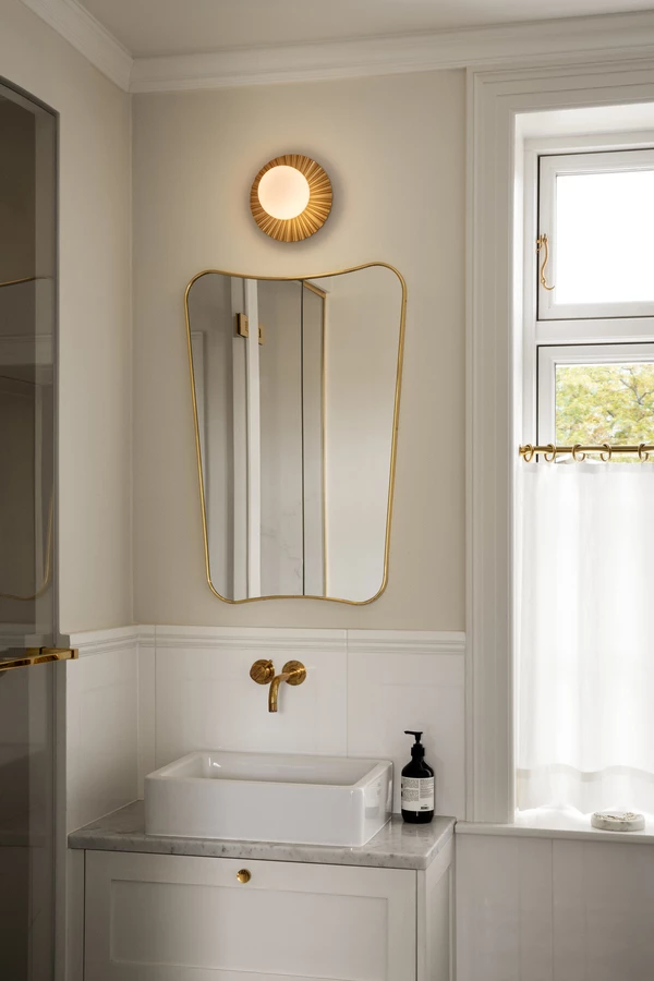 Liila Muuse Væg-/Loftslampe 200 mm Nordic Gold / Opal