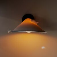 Plume SW Vegglampe med Bryter Porselen
