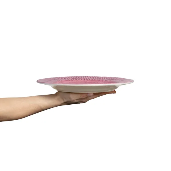 Stripes Tallerken 28 cm Rosa