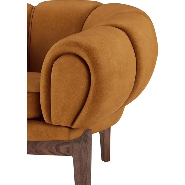 Croissant 3-Personers Sofa Valnød/Chamois 1708